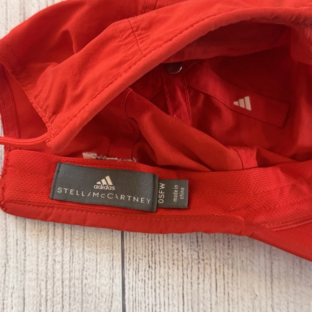 Adidas By Stella McCartney Red Baseball Cap Hat OSFM Adjustable Lightweight